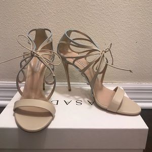 Casadei Vittoriale nude butterfly heels